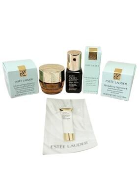 ESTEE LAUDER Travel Skincare Set 5pc ANR Micro Essence Supreme Primer NIB